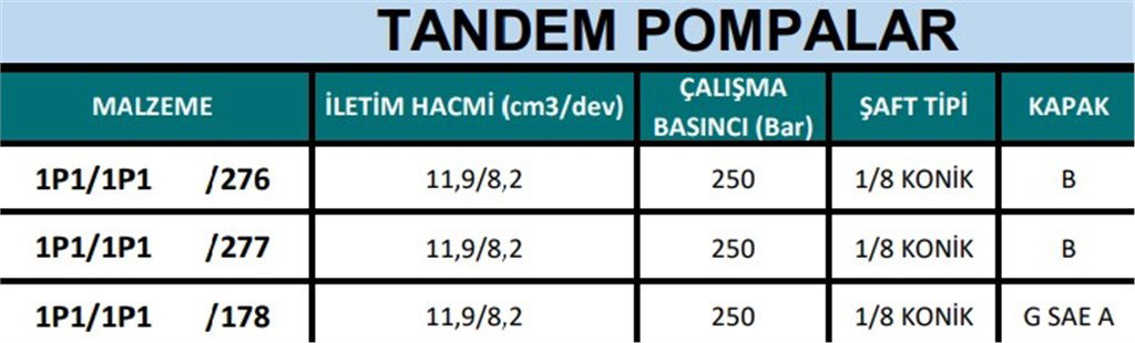 1P1/1P1/277 Hidrolik Tandem Dişli Pompa 11,90 - 8,20 cm³/dev 1P1/1P1/277 Hidrolik Tandem Dişli Pompa 11,90 - 8,20 cm³/dev-3