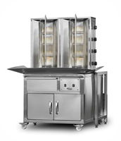 PİMAK ARABALI DÖNER MAKİNESİ 4+4 RADYANLI GAZLI M077-X4+4