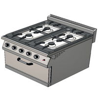 Dolaplı 4 Gözlü Doğalgazlı Ocaklı Kuzine