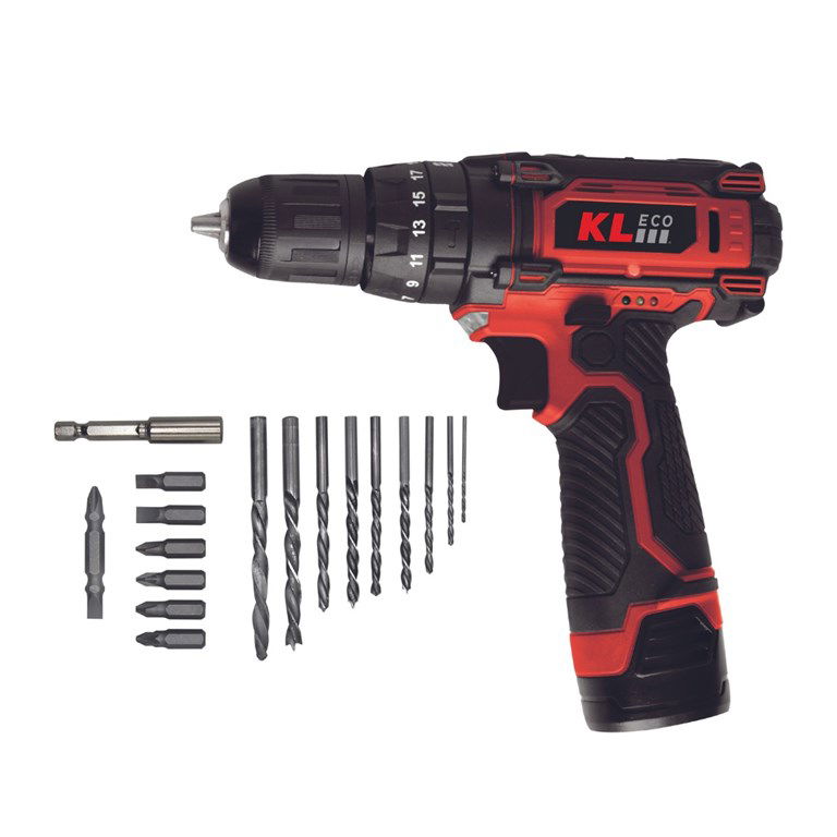KL ECO 12V/2AH. ÇİFT AKÜLÜ Lİ-İON ŞARJLI DARBELİ MATKAP