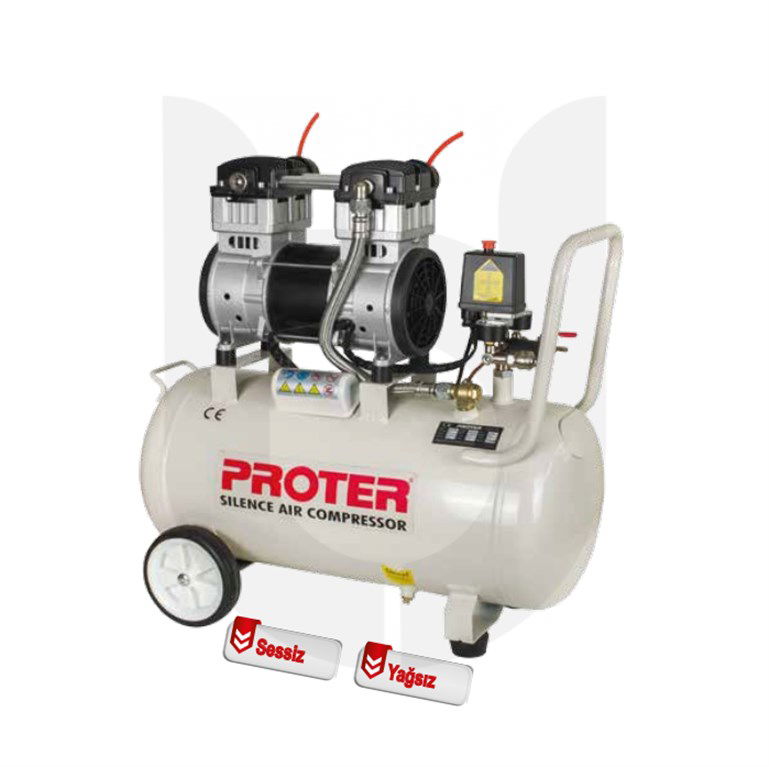 PROTER 50 Litre Sessiz Ve Yağsız Hava Kompresörü PR 50 S