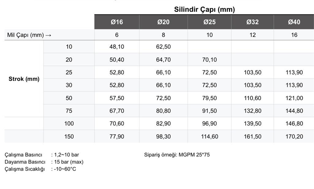 FİRETECH MGPM SERİSİ  Ø25 ÜÇ MİLLİ YATAKLI MANYETİK SİLİNDİR-1