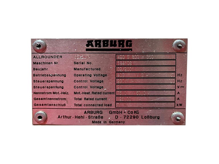 Arburg 420S 800-350 Plastik Enjeksiyon Makinesi Arburg 420S 800-350 Plastik Enjeksiyon Makinesi-5