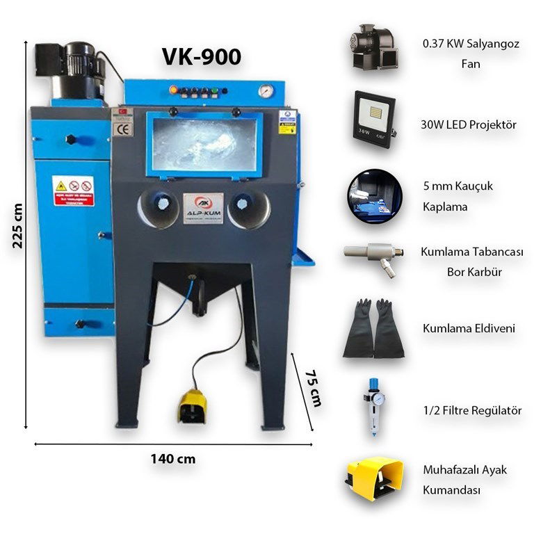 VK-900 VAKUMLU STANDART KUMLAMA MAKİNESİ
