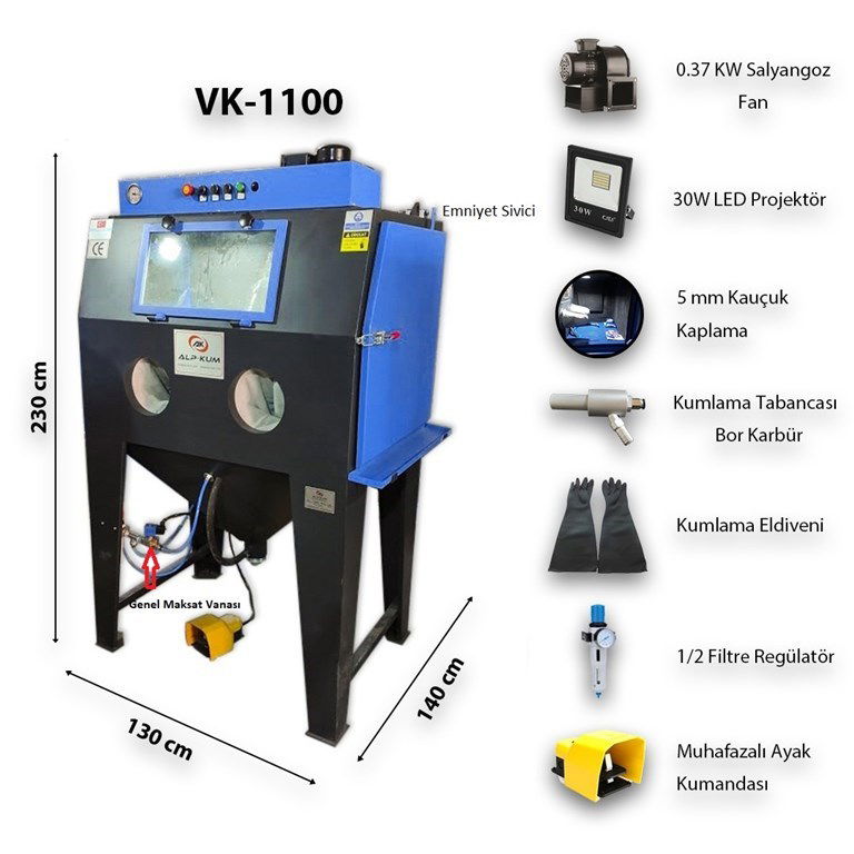 VK-1100 VAKUMLU STANDART KUMLAMA MAKİNESİ
