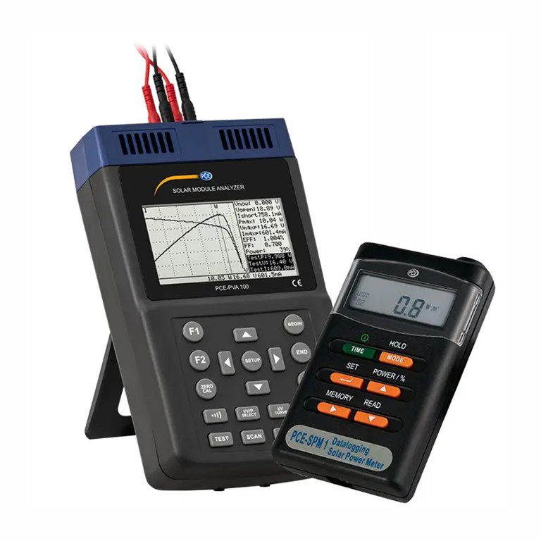 PCE Fotovoltaik Ölçüm Cihazı / Solar Güç Ölçer KIT PCE-PVA 100-SPM 1-KIT