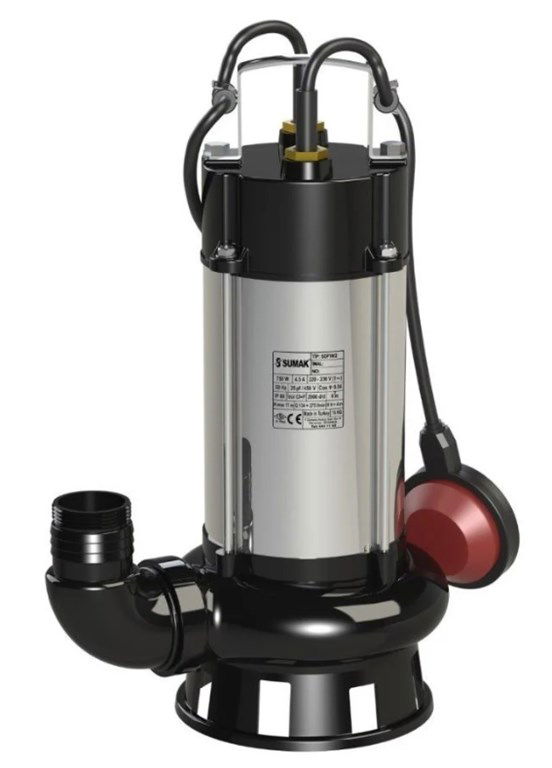 SUMAK SDFV 30/2 INOX FOSEPTİK DALGIÇ POMPASI 46 m³/h