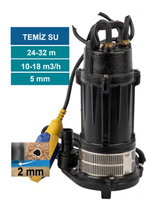 PDX1100F DÖKÜM GÖVDELİ KESON KUYU POMPASI 18m3/h
