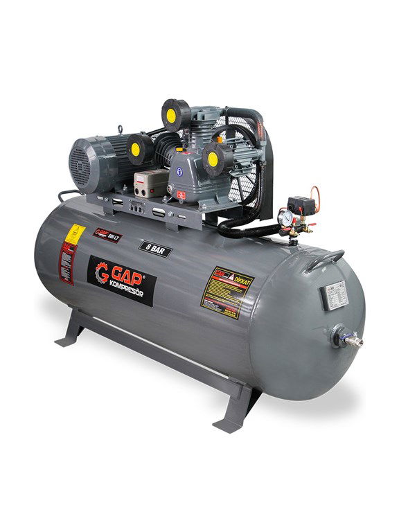 GAP 500 L 3 Kafa 8 Bar 10 HP Pistonlu Hava Kompresörü-1