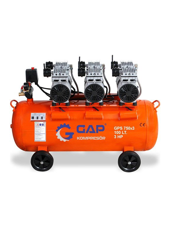 GAP GPS750x3 100 L Sessiz ve Yağsız Hava Kompresörü-3