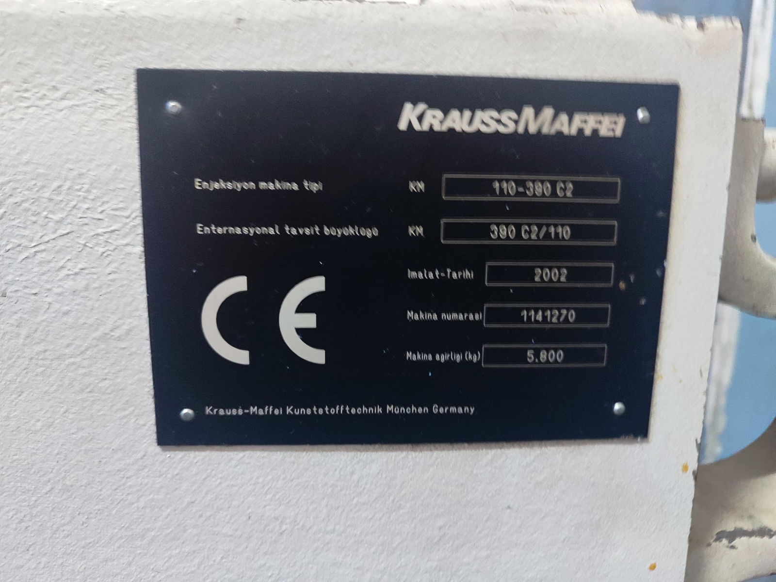 KRAUSS MAFFEİ 110 TON Plastik Enjeksiyon Makinesi KRAUSS MAFFEİ 110 TON Plastik Enjeksiyon Makinesi-2