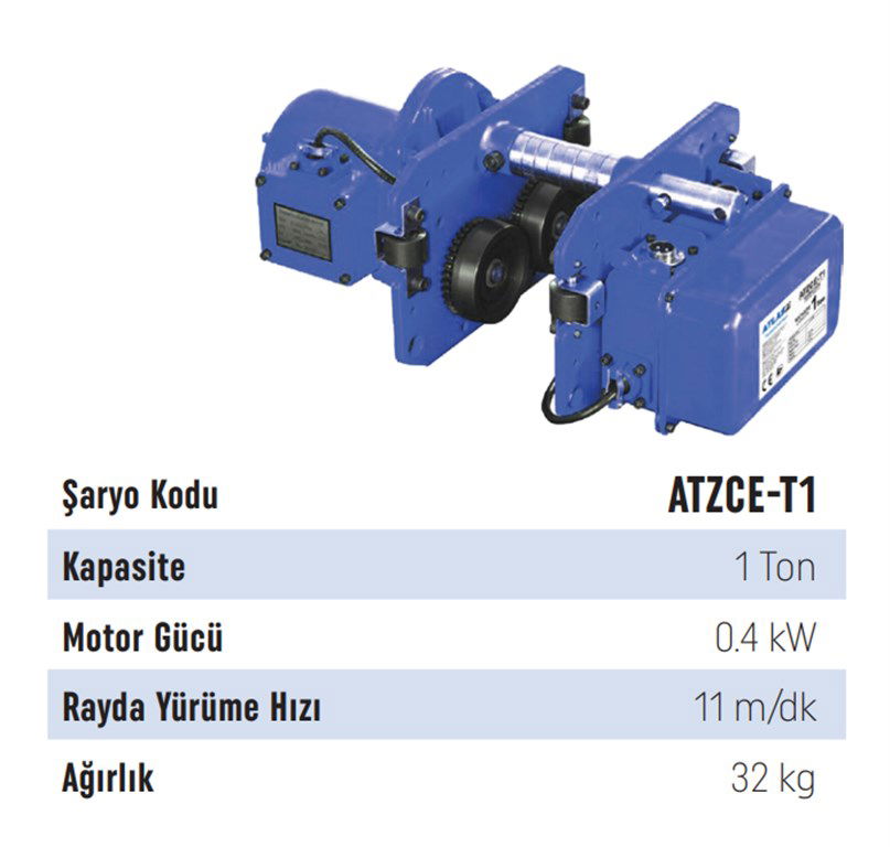 Atlas Pro 1 Ton 12 m Kapasiteli 4 Hareketli Vinç + Şaryo-2