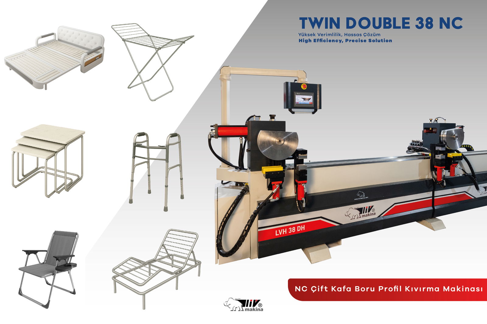CNC Çift Kafa Boru Profil Kıvırma Makinası (TWIN Double 38 CNC)-2