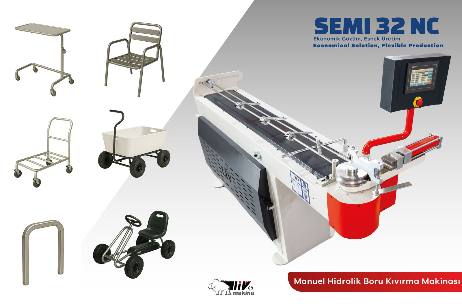 32 Nc Manuel Hidrolik Boru Kıvırma Makinası – SEMI 32 NC-3