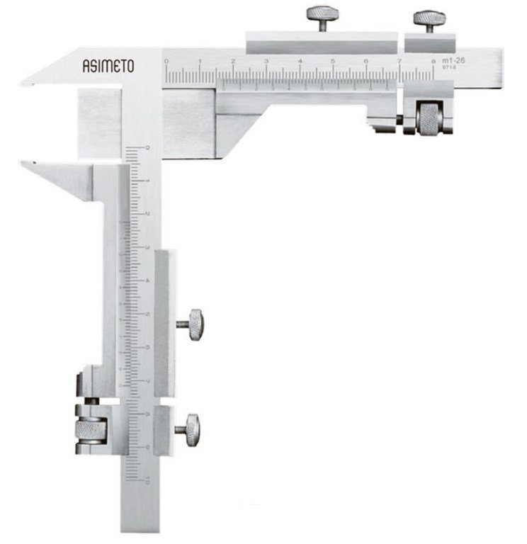 Asimeto M1-50 mm Dişli Modül Mekanik Kumpas-1