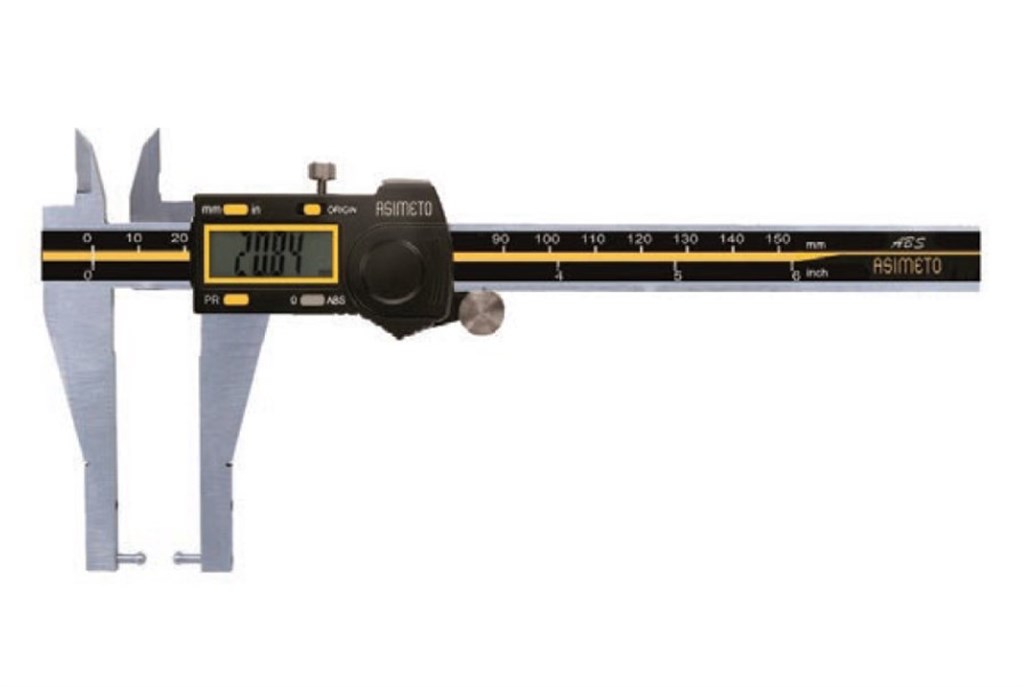 Asimeto 0-200 mm x 0,01 Değiştirilebilir Uçlu Dijital Kumpas-1