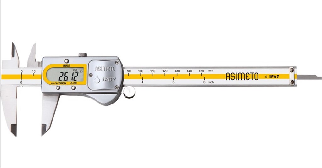 Asimeto 0-150 mm x 0.01 Ip67 Dijital Kumpas Metal Gövde-1