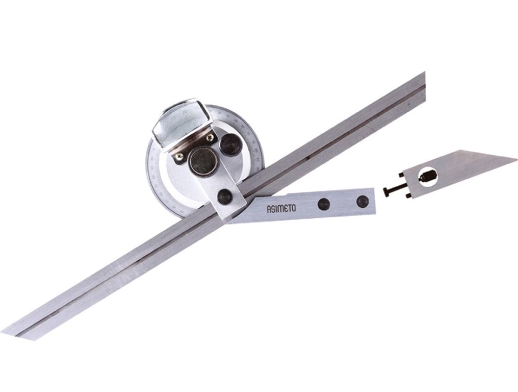 Asimeto 150 mm Açı Ölçer - Çubuk Büyüteçli-1