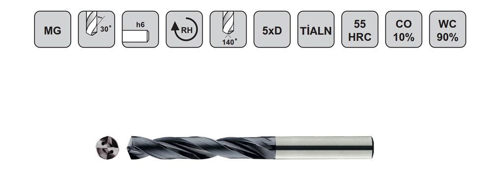 3.50x66x28x23mm KRAFT 5D ISM Karbür Matkap Ucu-1