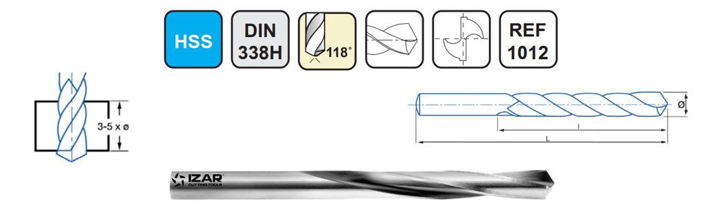 İZAR 1012 Çap 7,00 mm HSS Taşlanmış Pirinç Delme Matkap Ucu-2