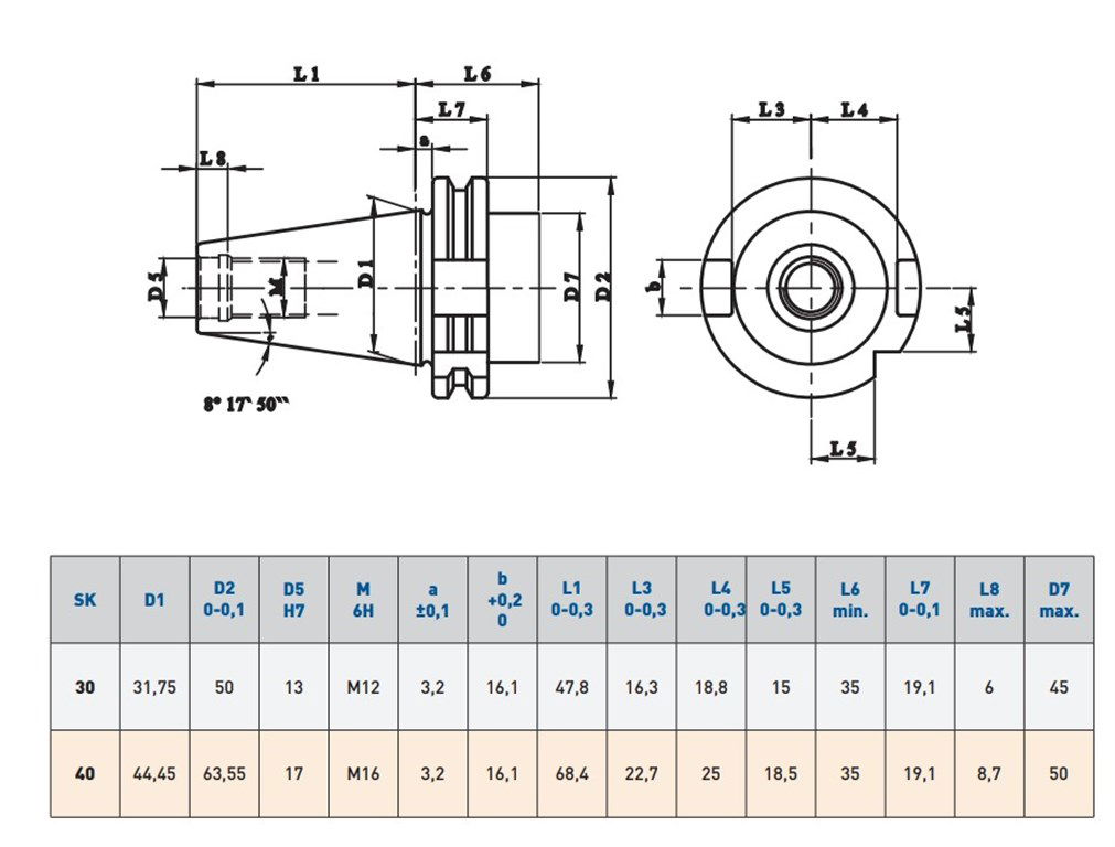 TEMAK Çap 16 x 45 x 35 mm SK Veldon Tutucu-2