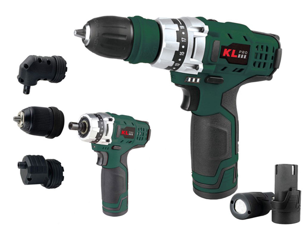 KL PRO KLNM1020S SARJLI DARBESİZ VİDALAMA 10.8V + MATKAP 3LÜ SET-1