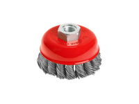 BAY-TEC 85 mm M14 Somunlu Burgulu Çanak Tel Fırça (Paket İçi 50 Adet)