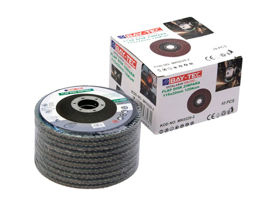 BAY-TEC 115 mm - 60 Kum (Zirkonyum) Flap Disk Zımpara-1