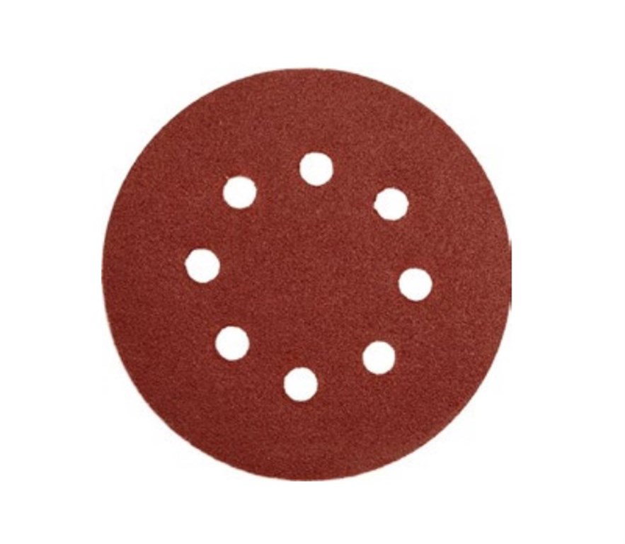 GFB 180 Kum 125 mm Cırt Disk Zımpara NK Alüminyum Oksit (8 Delikli) 500 Adet-1