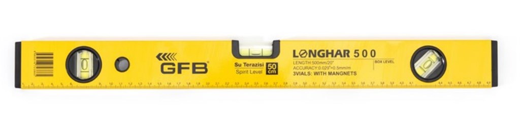 GFB 100 cm Mıknatıslı Sarı Su Terazisi-1