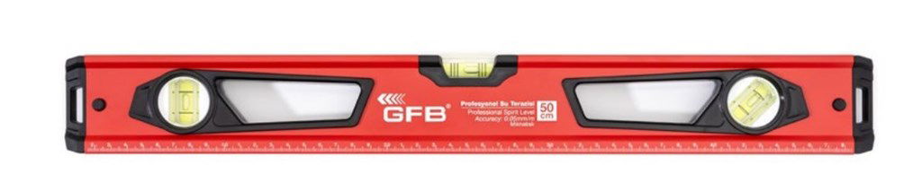 GFB 60 cm Mıknatıslı Profesyonel El Tipi Su Terazisi-1