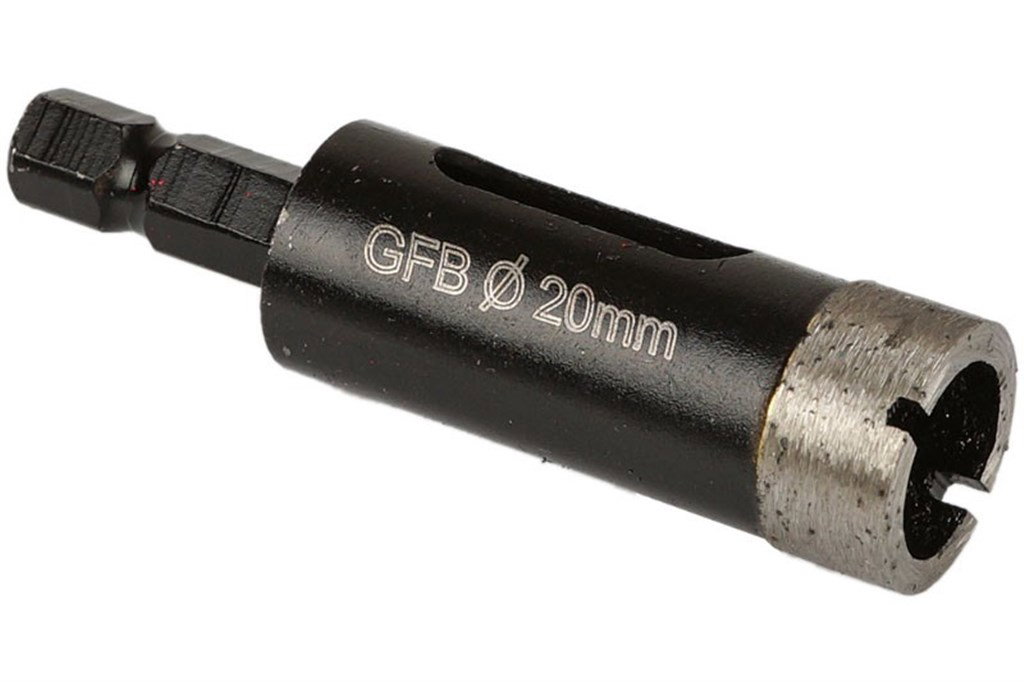 GFB 18 mm HEX Elmaslı Mermer-Granit Delme Pançı (M14)-1