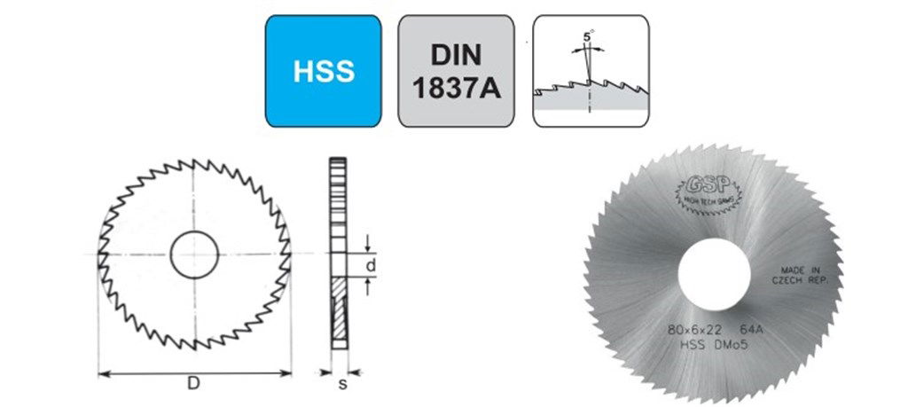 GSP 160 x 4 mm HSS Metal Daire Testere Bıçağı DIN 1837A-2
