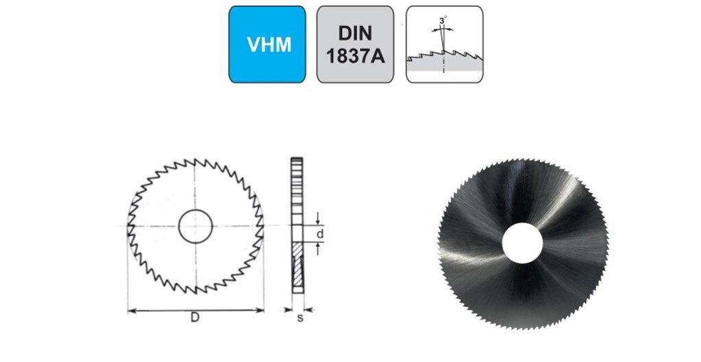 PLD 100 x 1 mm Karbür Daire Testere Bıçağı DIN1837A-2