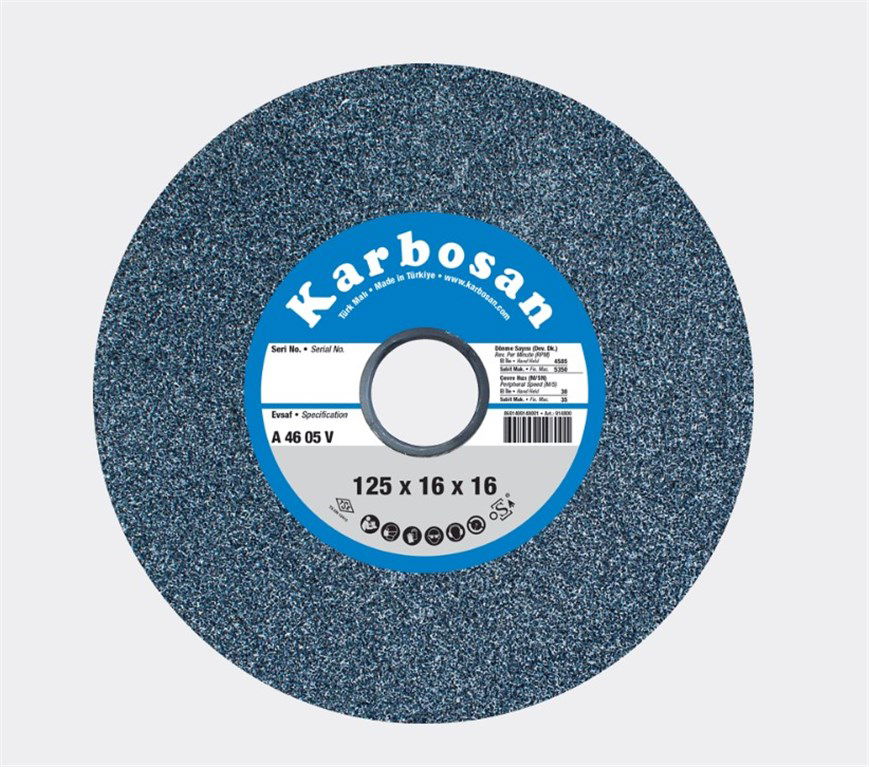 KARBOSAN 125 x 20 x 20 mm 24 Kum Alüminyum Oksit Taşlama Taşı-1