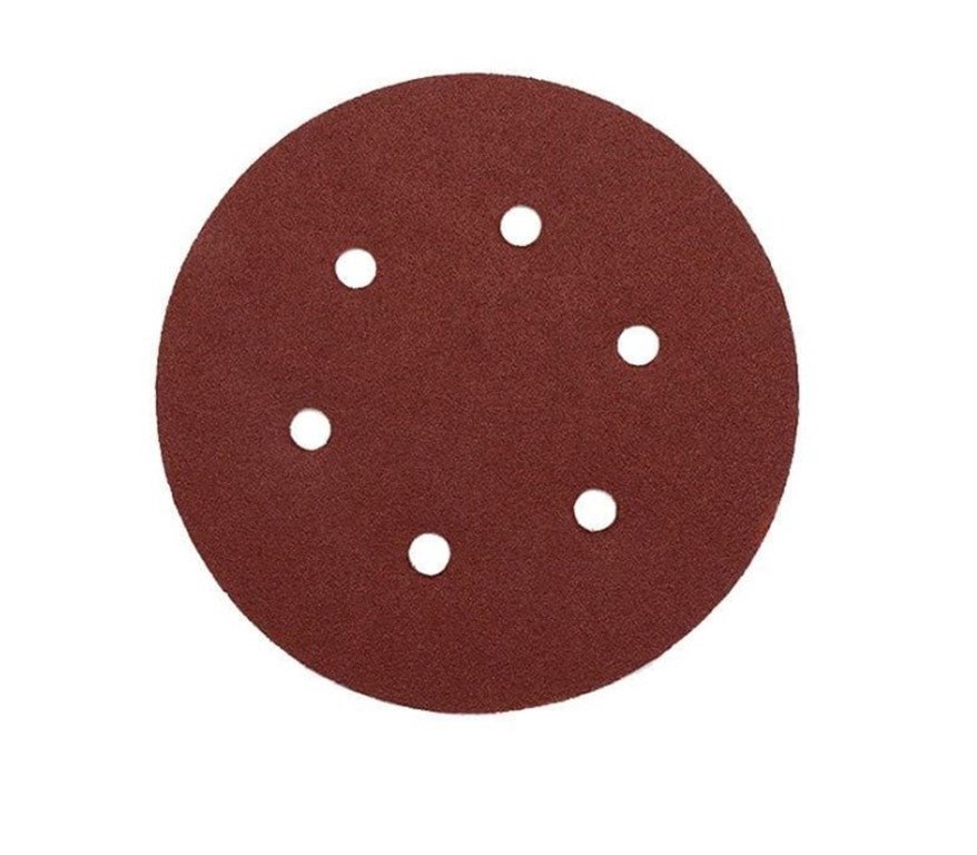 KARBOSAN 6 Delikli 150 mm 150 Kum Alüminyum Oksit F Kağıt Cırtlı Disk-1