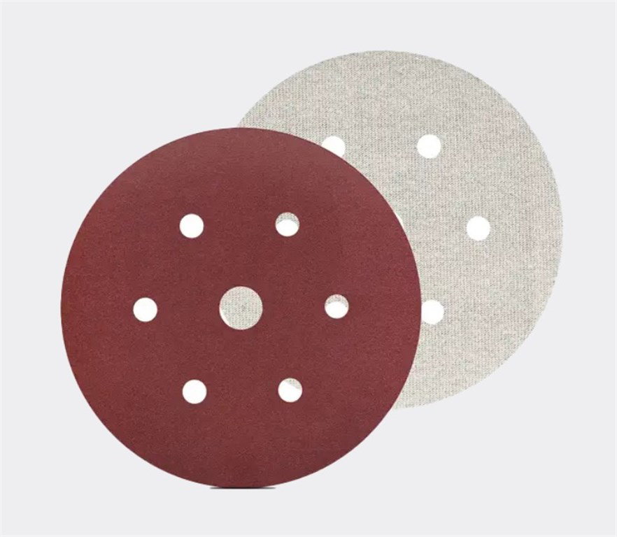 KARBOSAN 7 Delikli 150 mm 60 Kum Alüminyum Oksit F Kağıt Cırtlı Disk-1