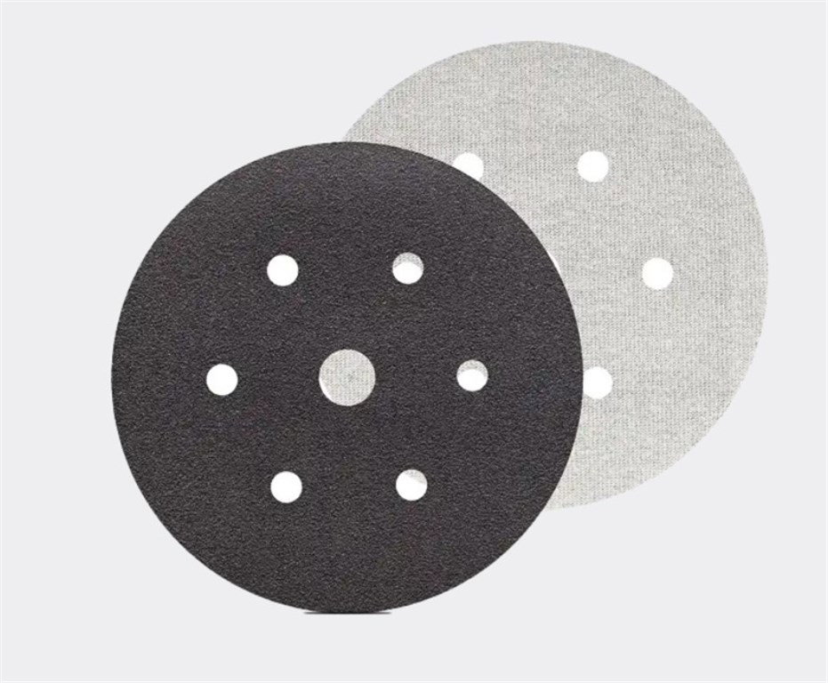 KARBOSAN 7 Delikli 150 mm 220 Kum Silisyum Karbür F Cırtlı Kağıt Disk-1
