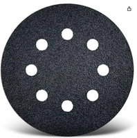 KARBOSAN 8 Delikli 150 mm 400 Kum Silisyum Karbür F Cırtlı Kağıt Disk