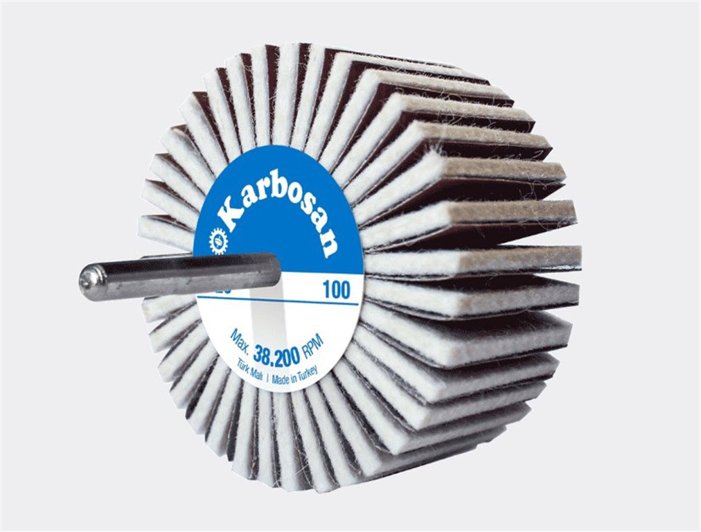 KARBOSAN 50 x 30 mm Saplı Keçe Kombi Mop Zımpara-1