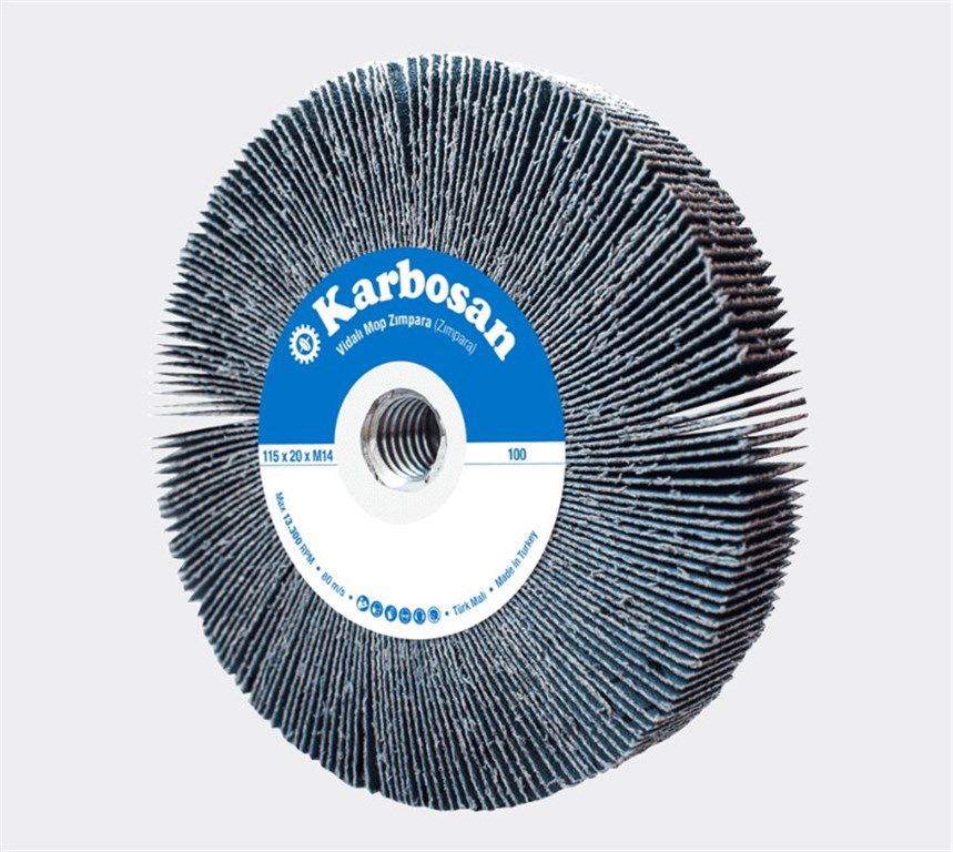 KARBOSAN AO 115 x 20 mm 150 Kum M14 Vidalı Mop Zımpara-1