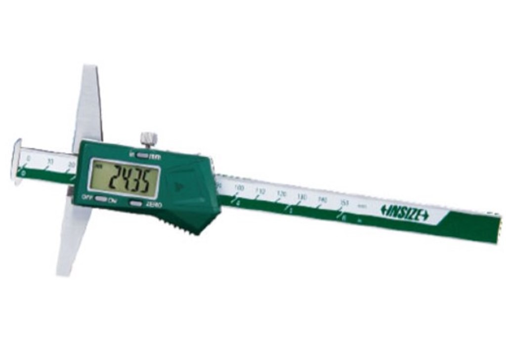 İNSİZE 0-150 mm / 0-6" Dijital Çift Kancalı Derinlik Kumpası-1