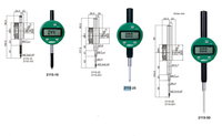 İNSİZE 25,4 mm / 1" Dijital Su Geçirmez Komparatör Saati