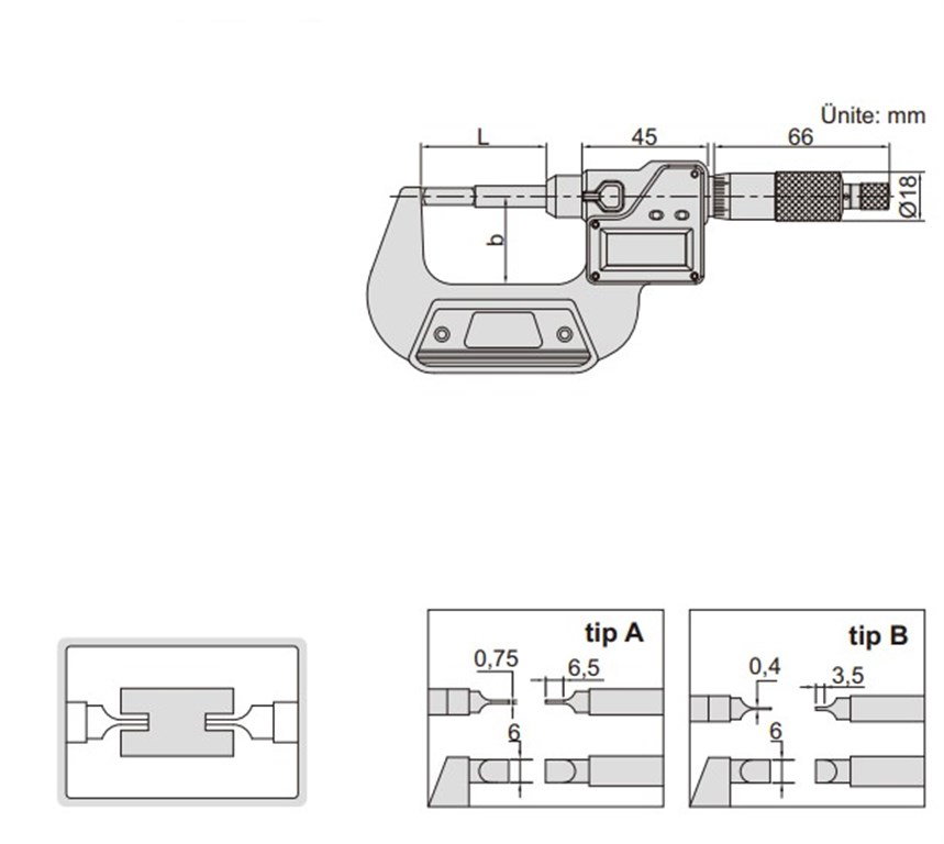İNSİZE 125-150 mm Bıçak Ağızlı Dijital Mikrometre-2