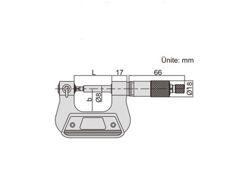 İNSİZE 150-175 mm Mekanik Vida Mikrometresi Standart Tip Ölçüm Uçları Dahil-2