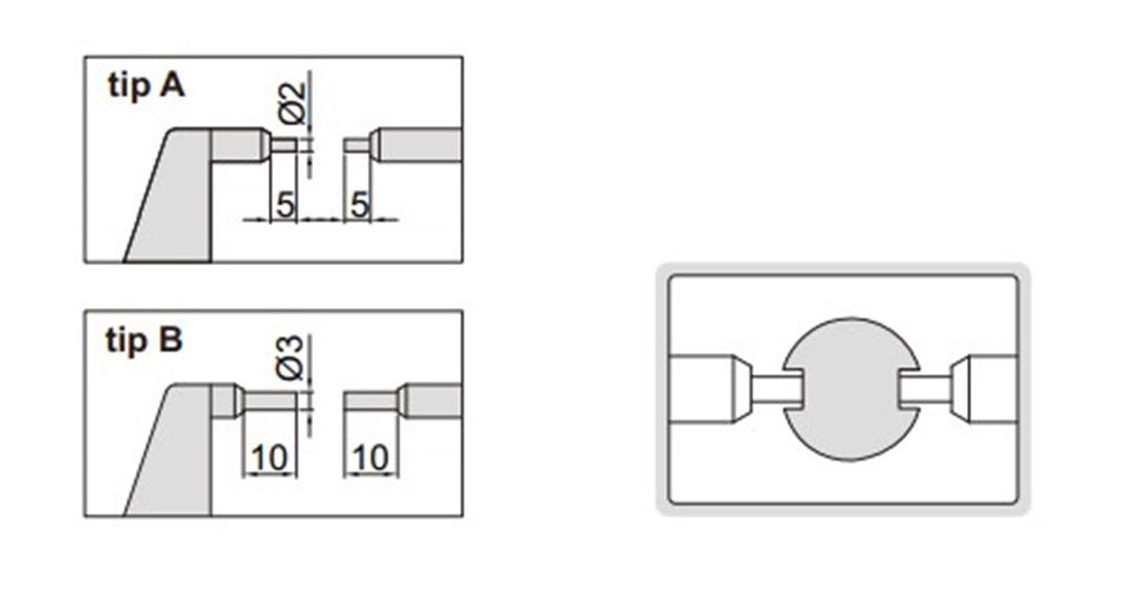 İNSİZE 75-100 mm Mekanik Oluk Mikrometresi-2