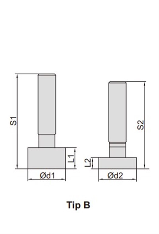 İNSİZE 50 mm Tampon Mastar Tip A-2