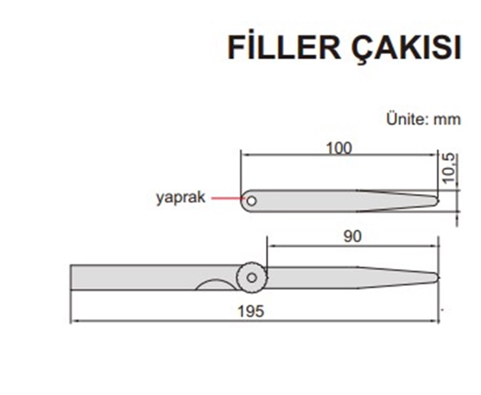 İNSİZE 0,05-1,00 mm Setil Filler Çakısı 20 Yaprak-2