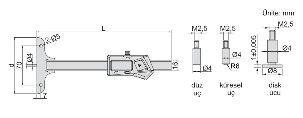 INSIZE 1148-100 Dijital Derinlik Kumpası-2